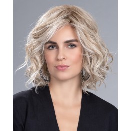 Syntetyczna półperuka włosy kręcone termoodporna szampański blond z odrostem